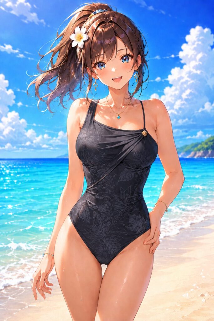 asymmetrical swimsuit