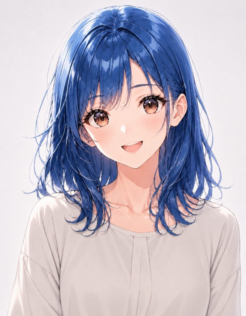 blue hair