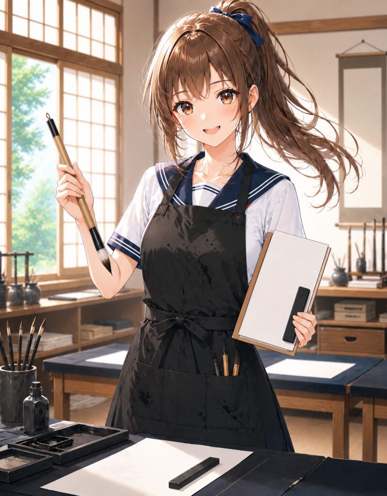 calligraphy apron