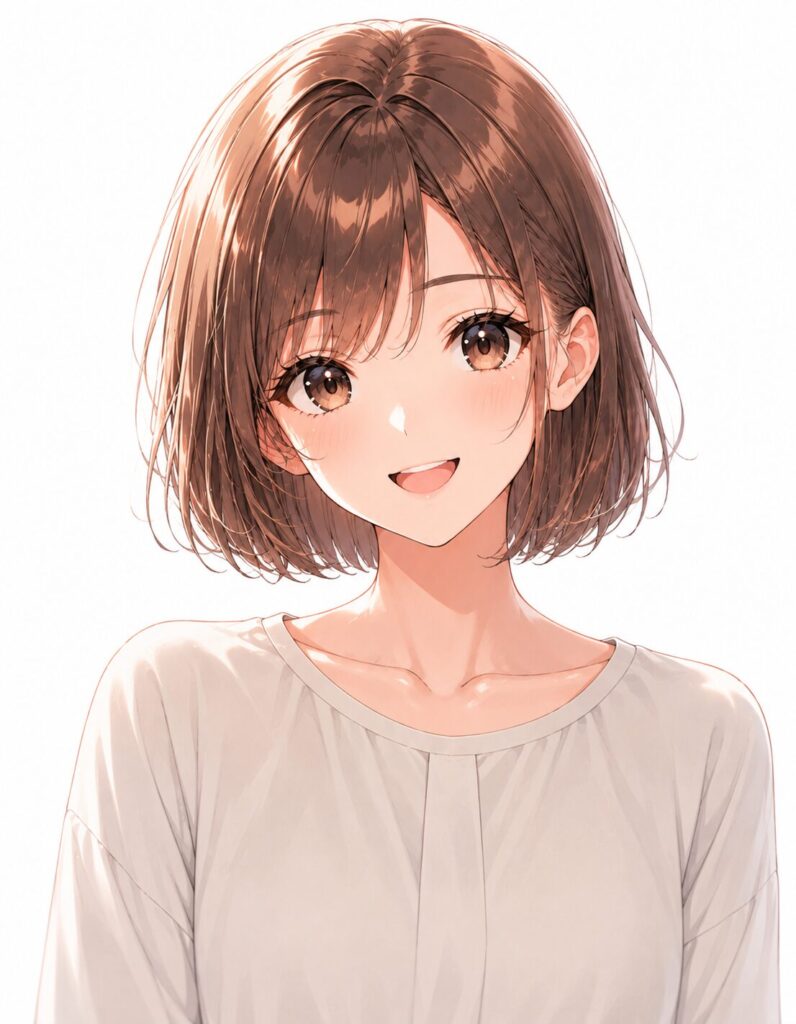 chin-length hair