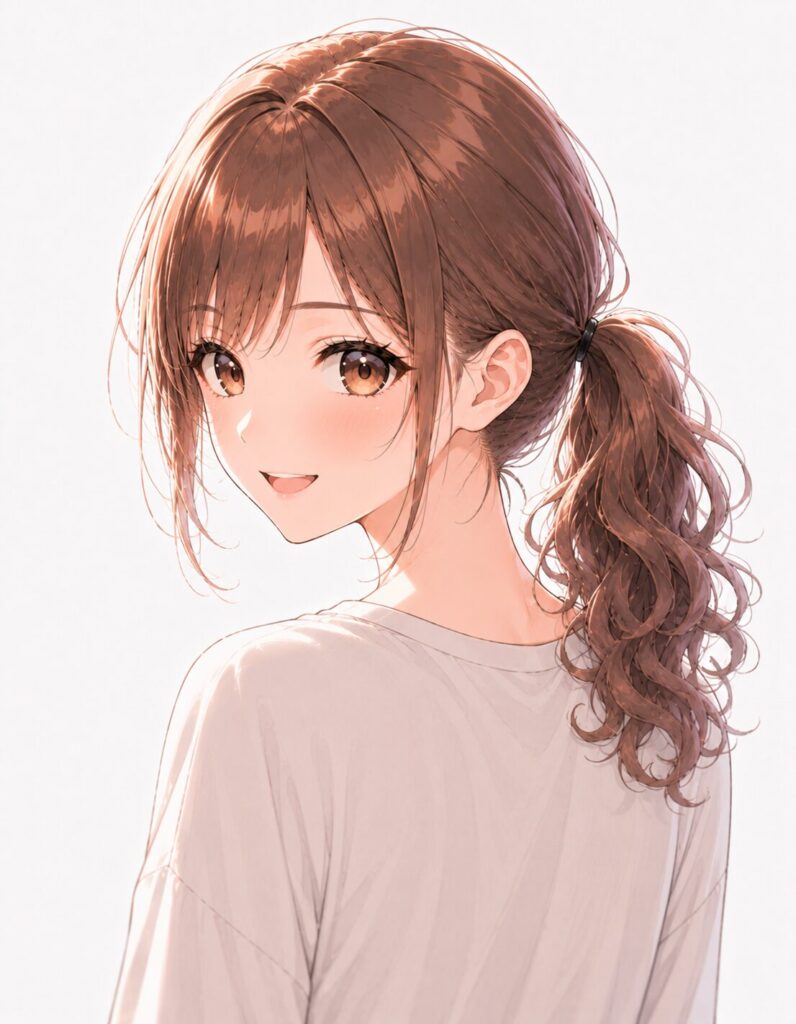 curly ponytail