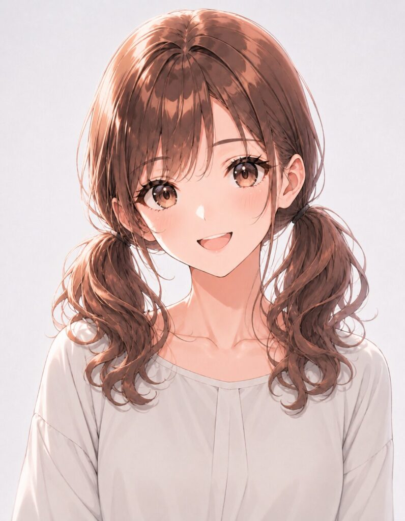 curly twintails