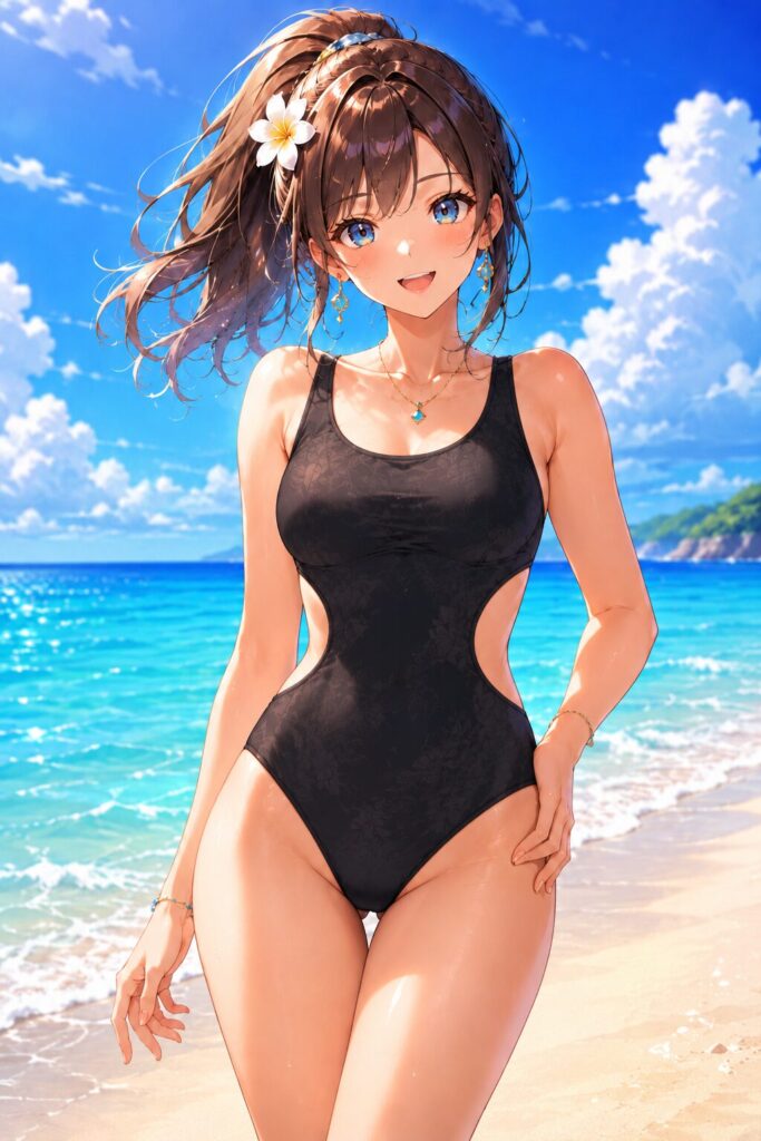 cut-out swimsuit