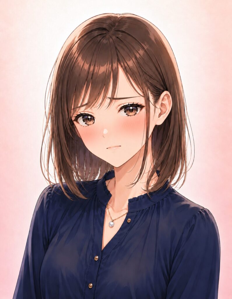 embarrassed expression