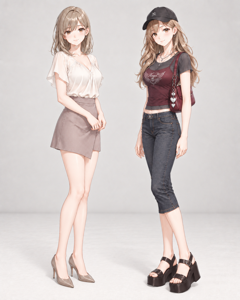 facing each other