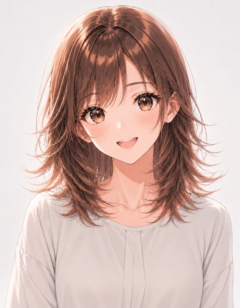 feathered hair