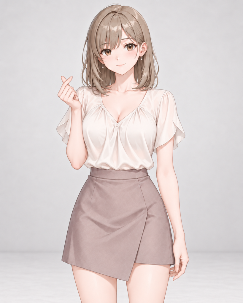 finger heart pose