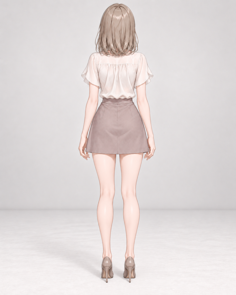 from behind