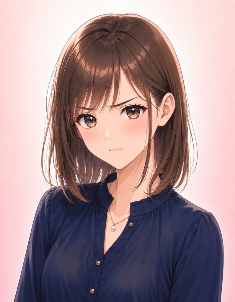 frustrated expression