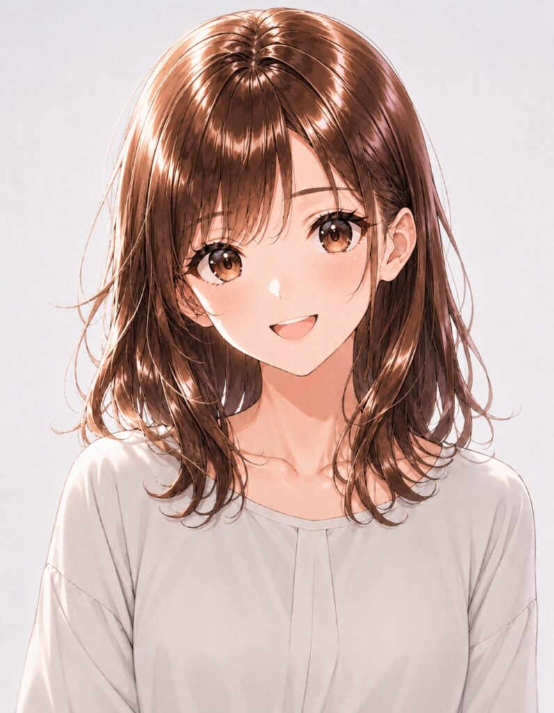 glossy hair
