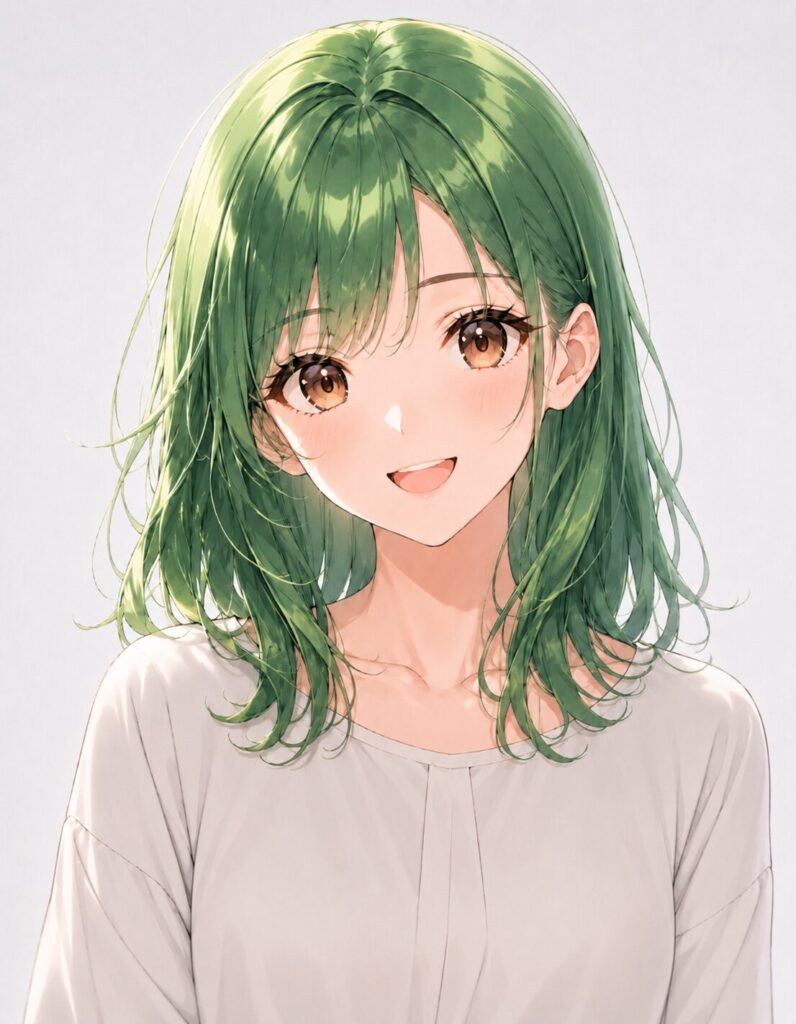 green hair