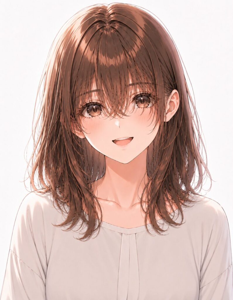 hair over eyes