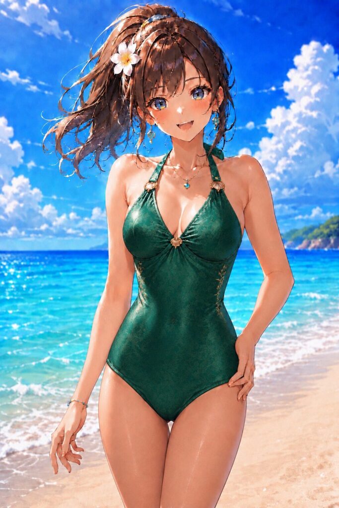 halter one-piece swimsuit