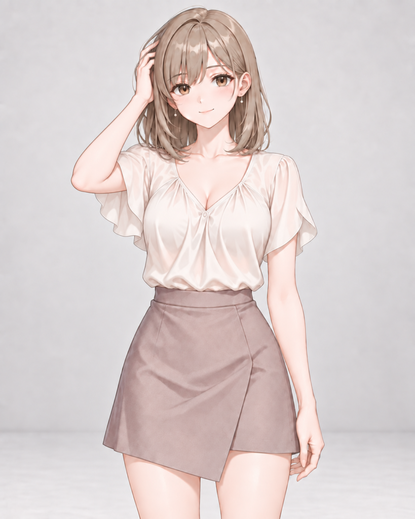 hand in own hair