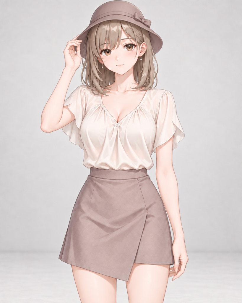 hand on headwear