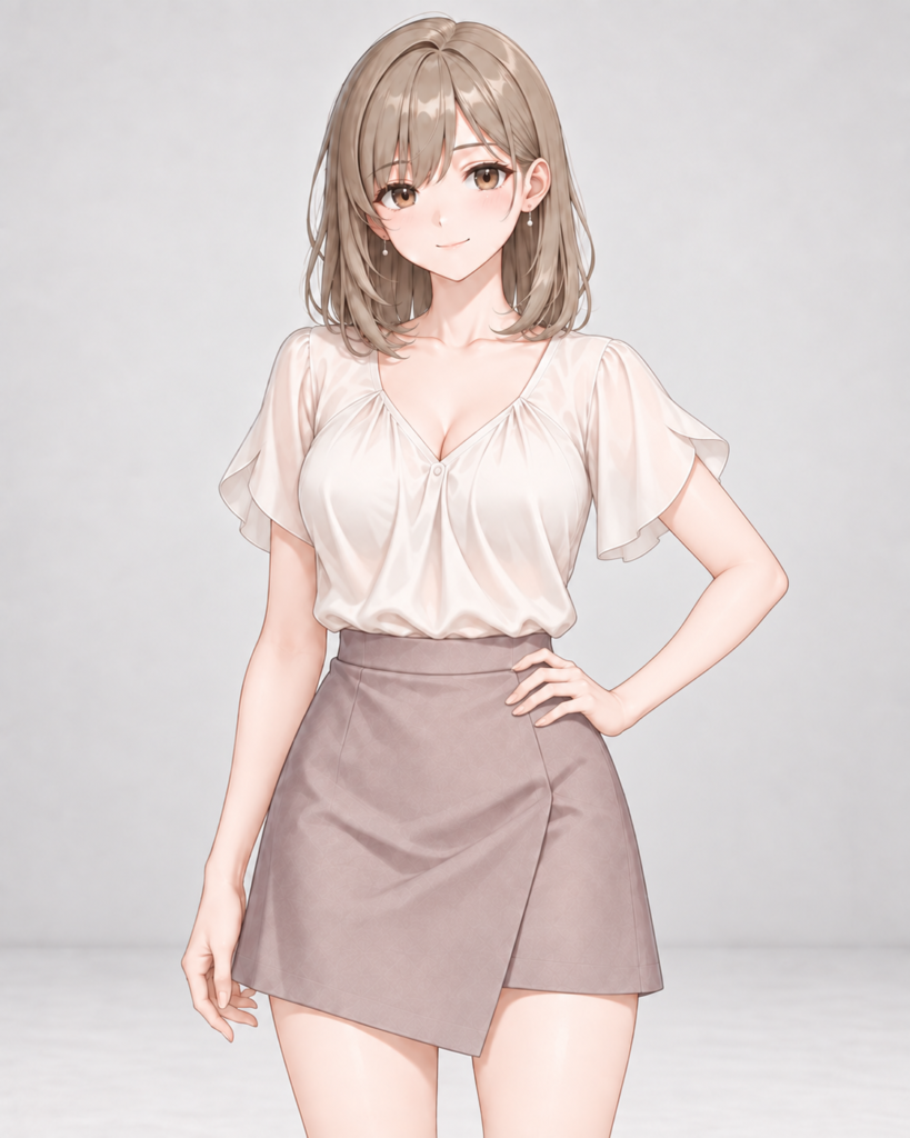hand on own hip