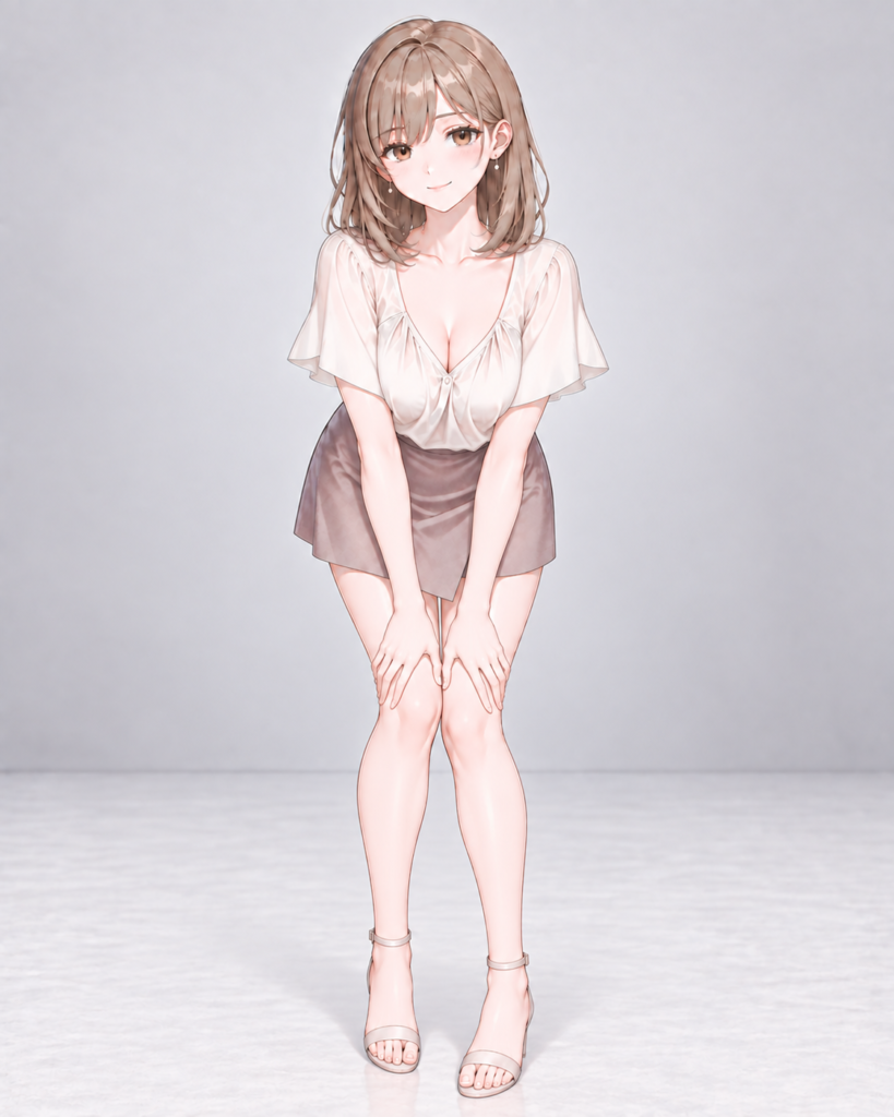 hands on own knees