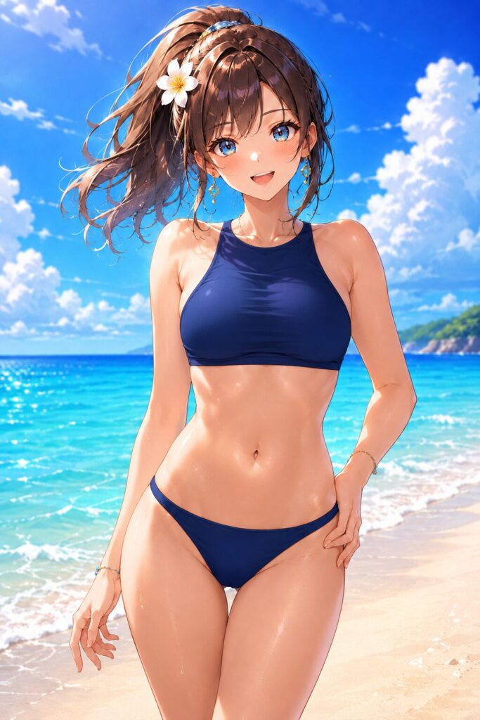 high-neck bikini