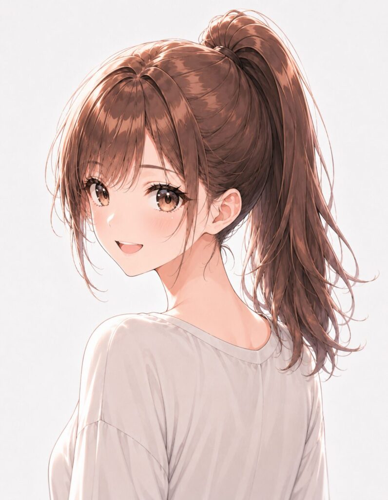 high ponytail