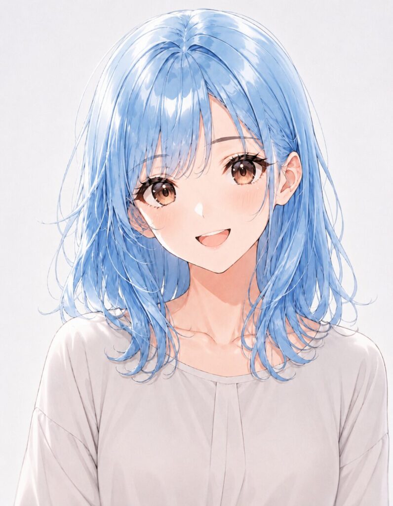 light blue hair