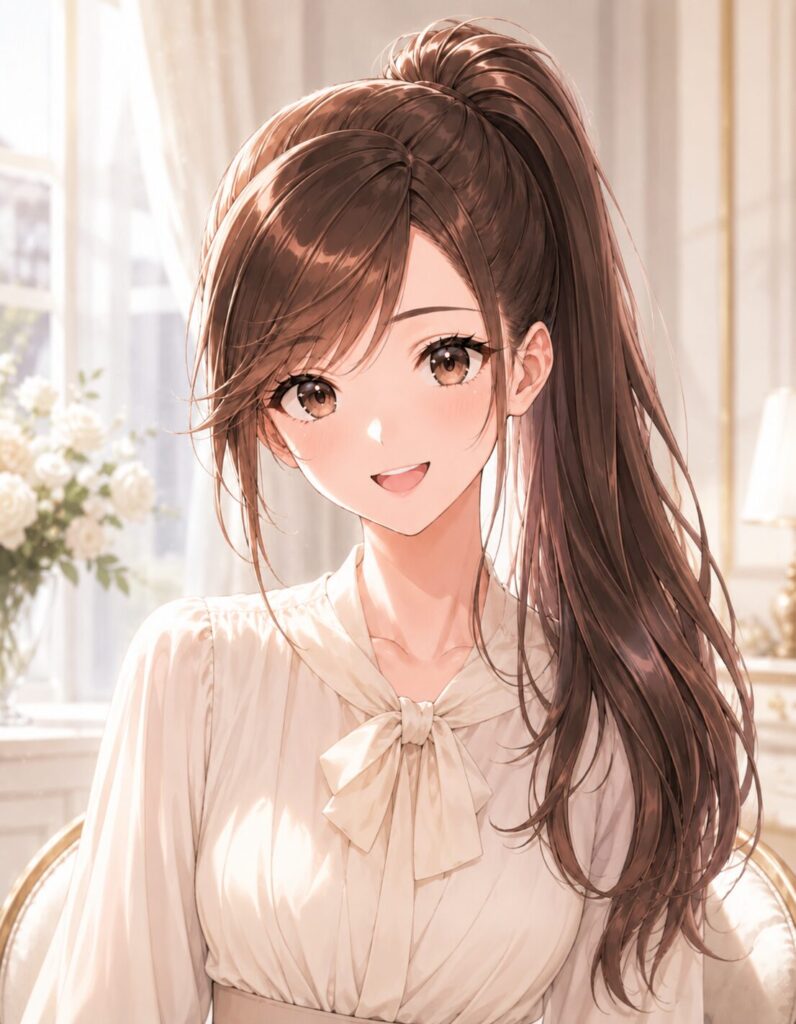 long hair-ponytail