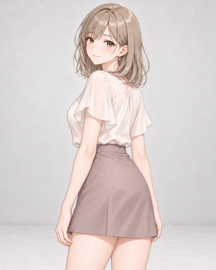 looking over shoulder