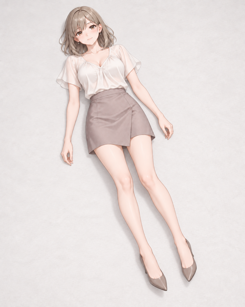 lying on back