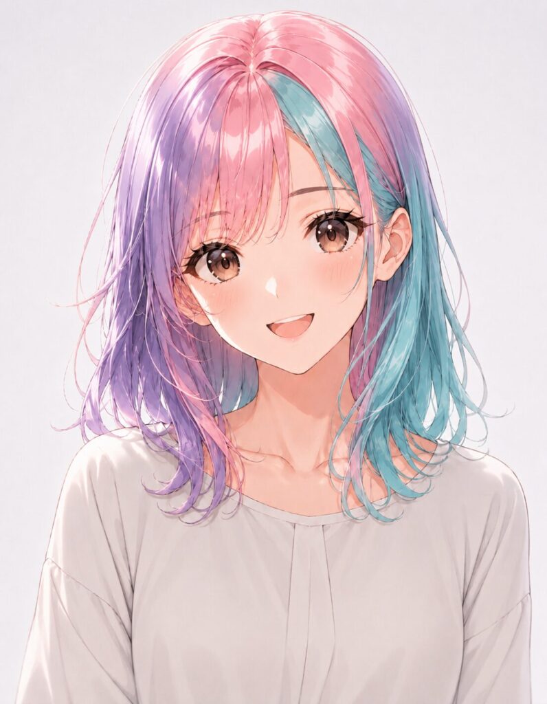 multicolored hair