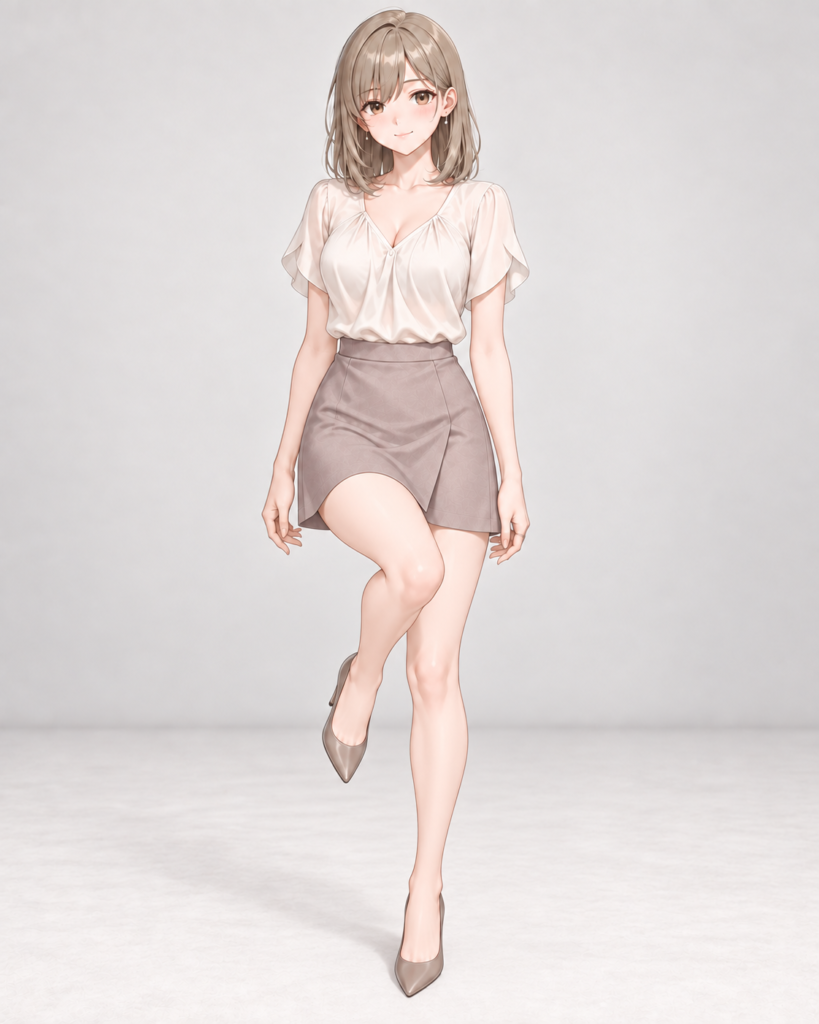 one leg raised