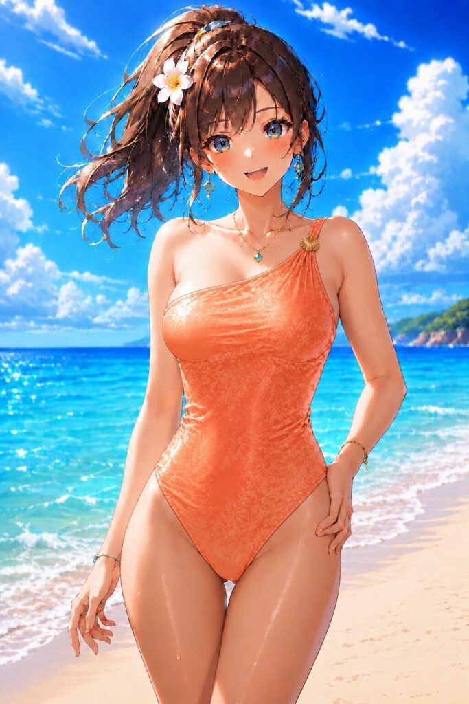 one-shoulder swimsuit