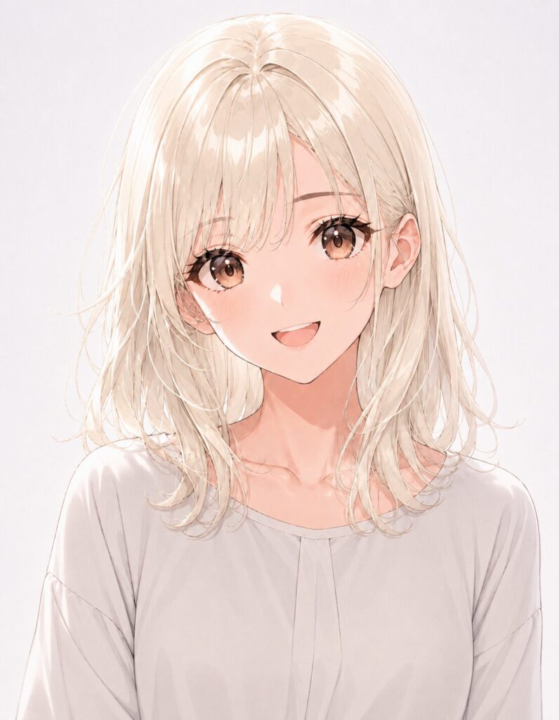 platinum blonde hair