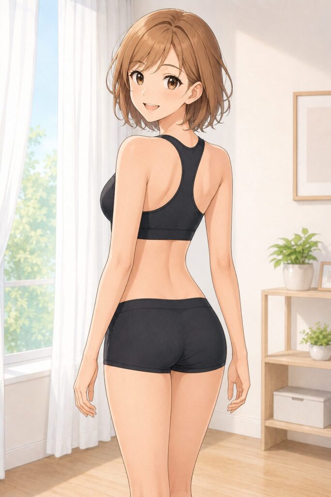 racerback sports bra-boyshorts