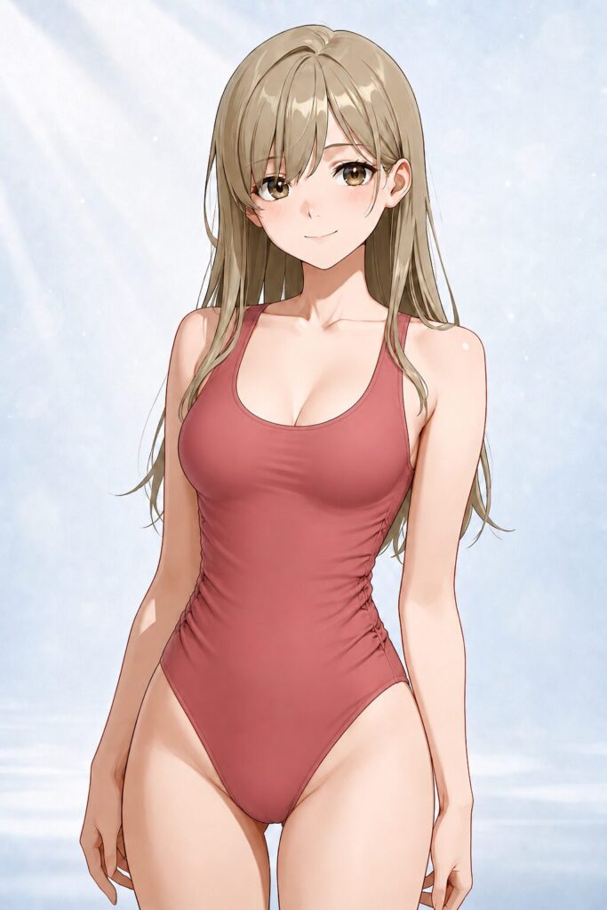 ruched one-piece swimsuit