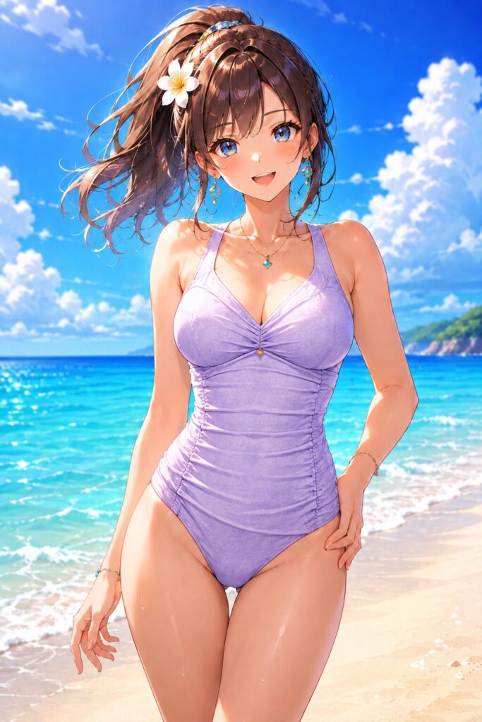 ruched one-piece swimsuit
