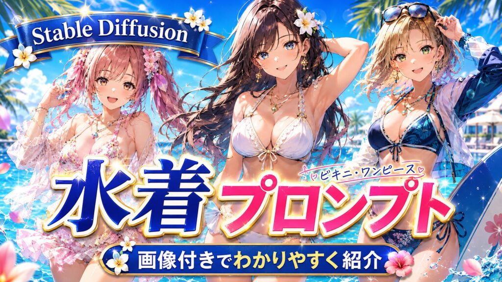 水着プロンプト一覧のアイキャッチ画像