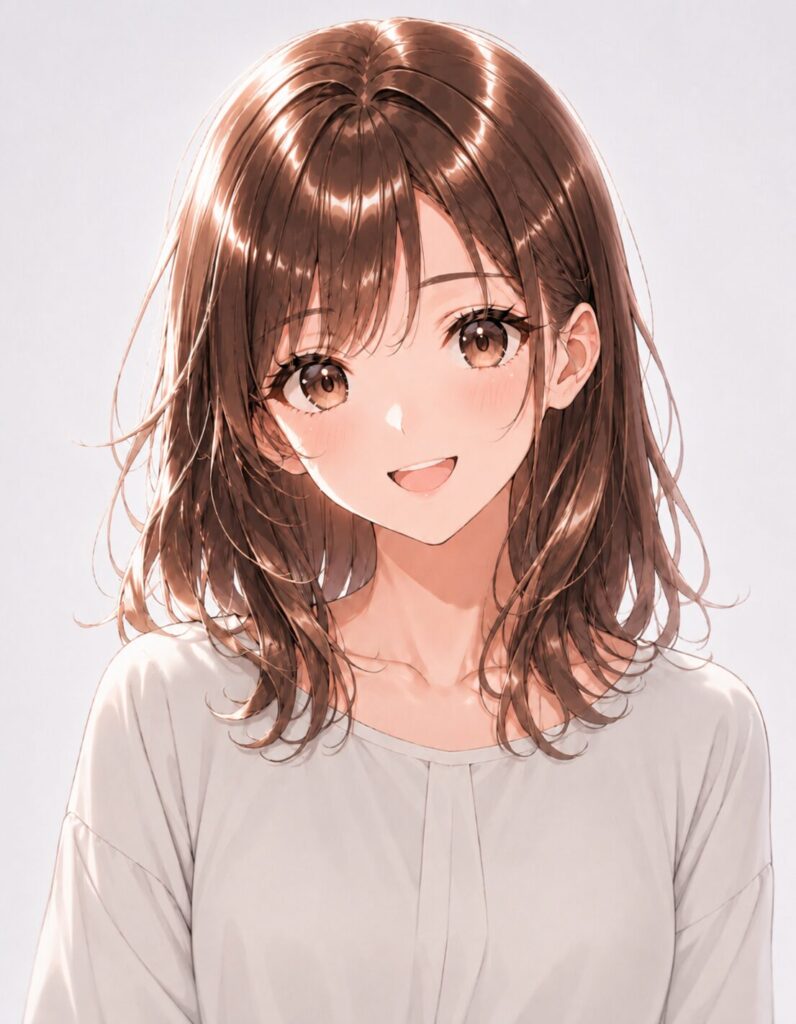 shiny hair