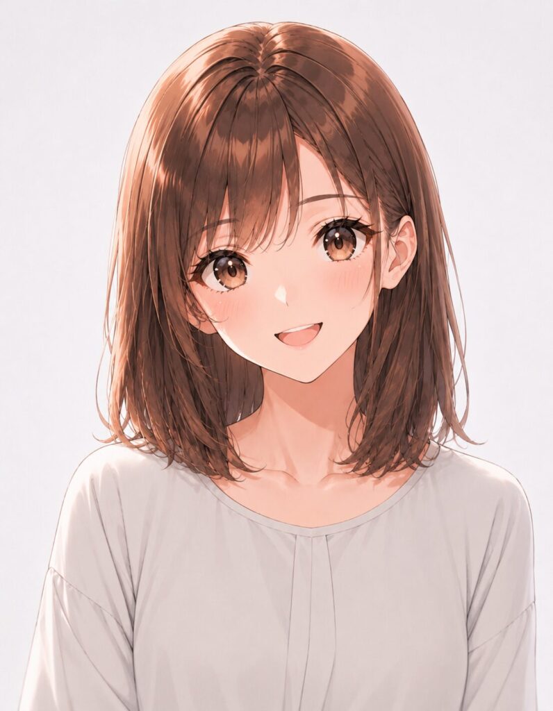 shoulder-length hair