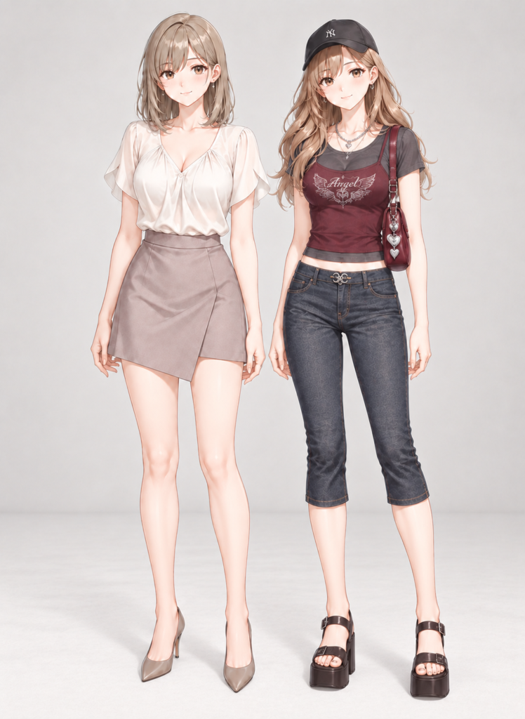 side by side