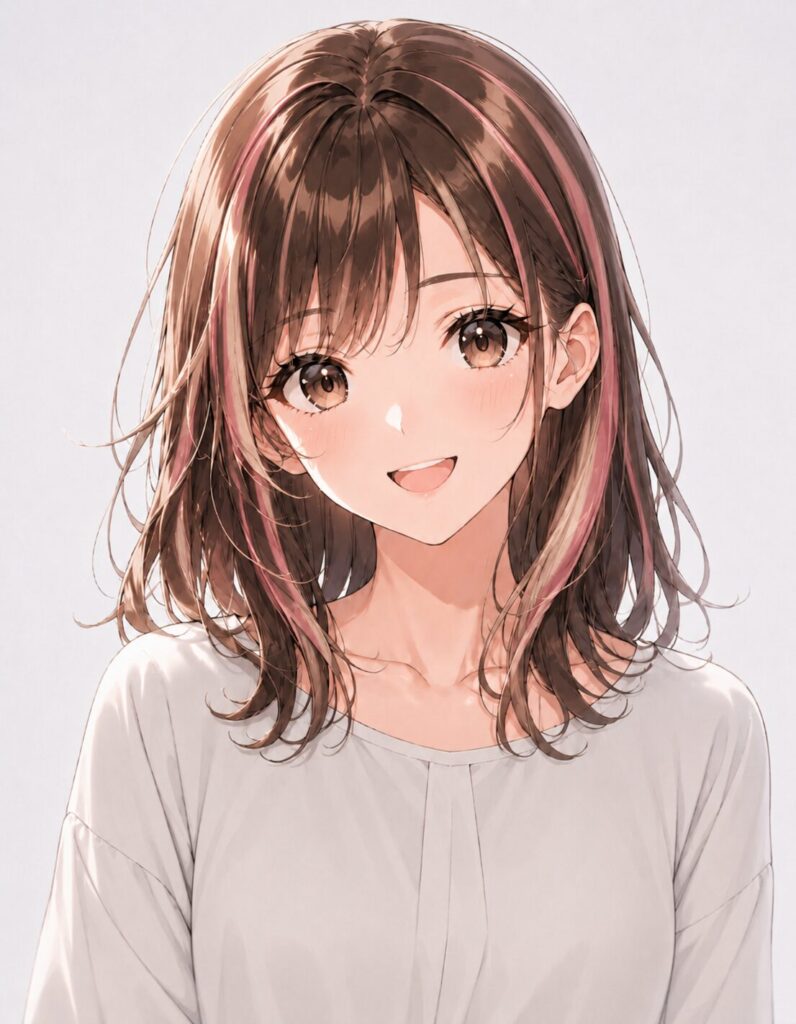 streaked hair