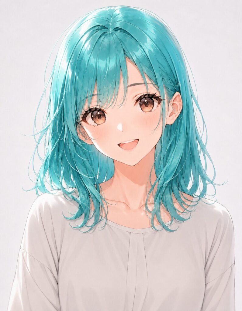turquoise hair