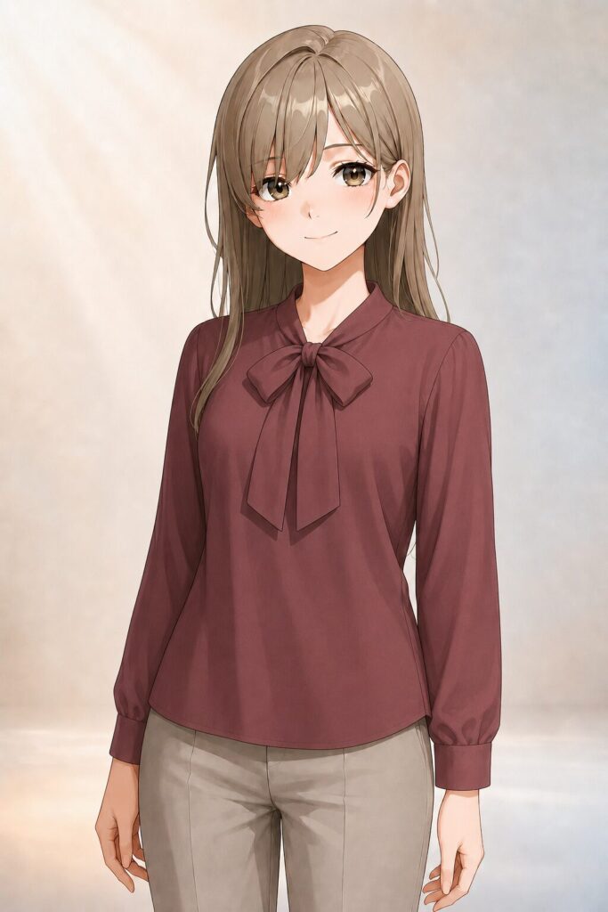 bow-tie blouse