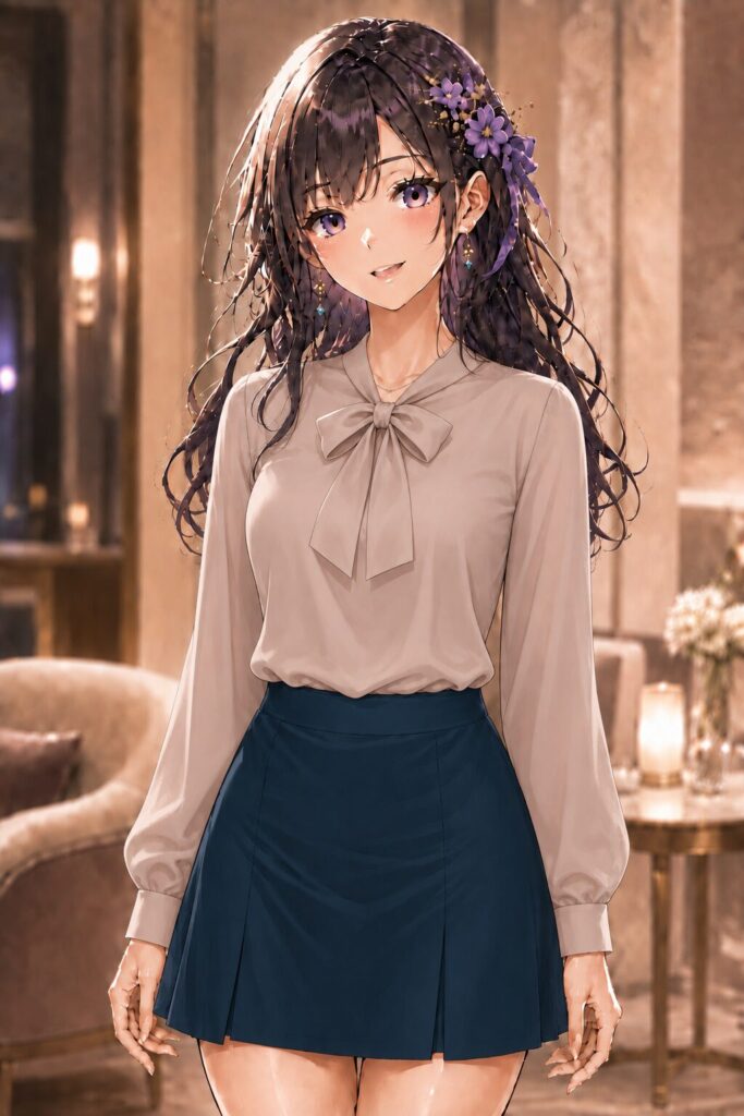 bow-tie blouse