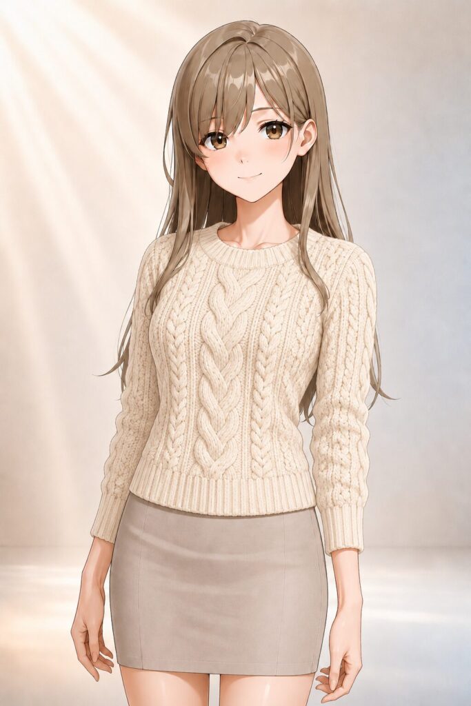 cable knit sweater