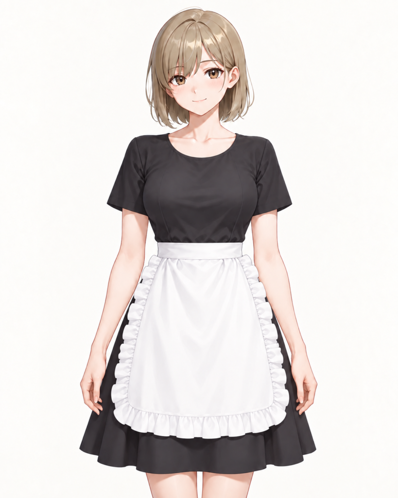 frilled apron