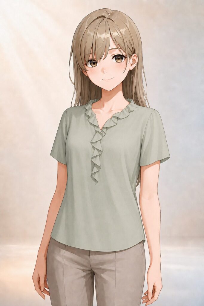 frilled blouse
