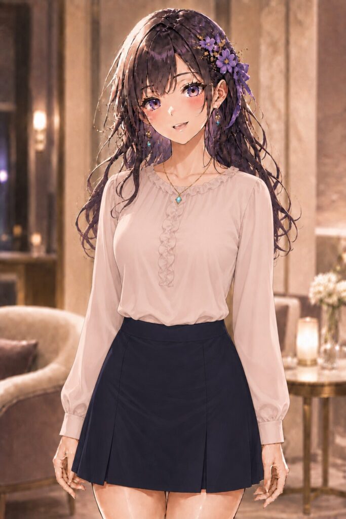 frilled blouse