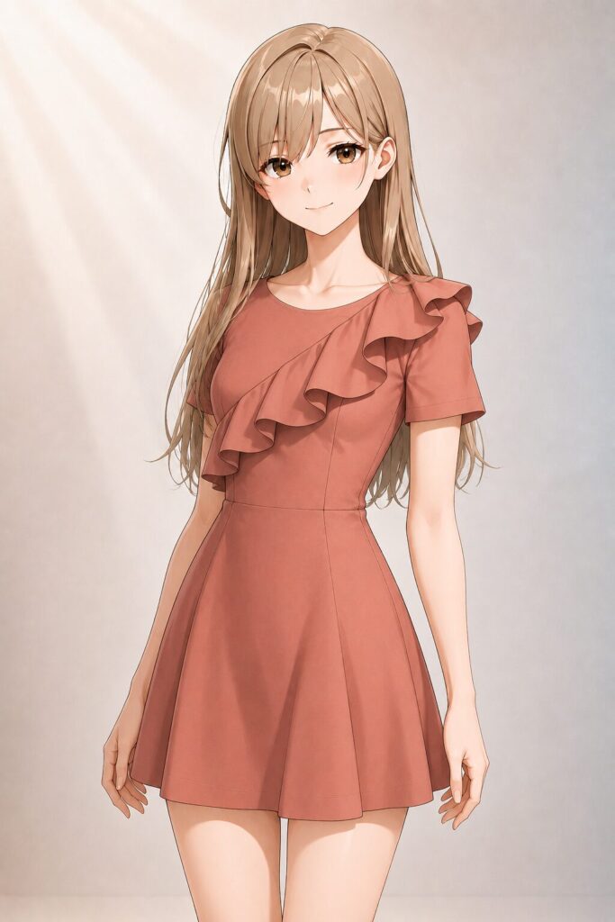 frilled dress