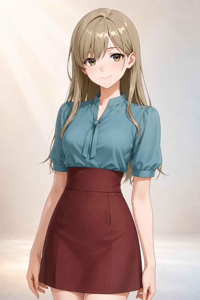 high-waist skirt
