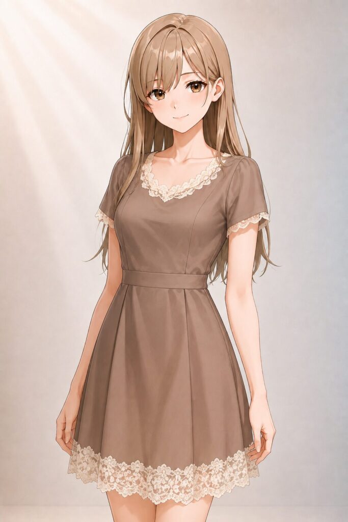 lace-trimmed dress1