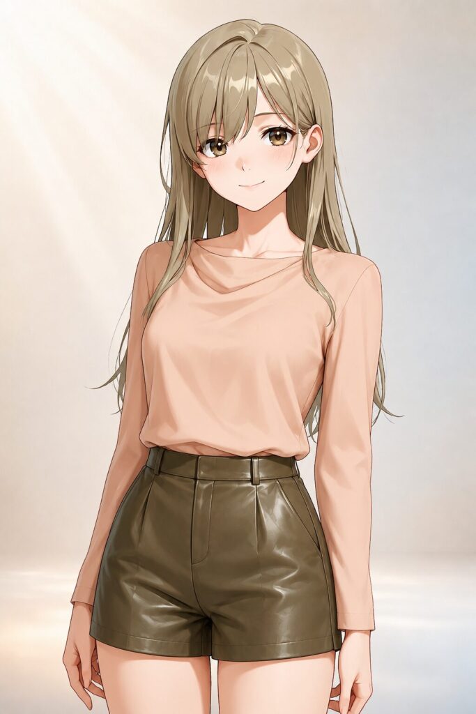 leather shorts